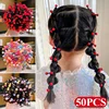 Red Cherry Baby Hair Bands Cute Girls Elastic Ponytail Holder Ties Heaband Kids Headwear Ropes Scrunchie Hair Accessories 1