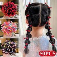 Red Cherry Baby Hair Bands Cute Girls Elastic Ponytail Holder Ties Heaband Kids Headwear Ropes Scrunchie Hair Accessories 1