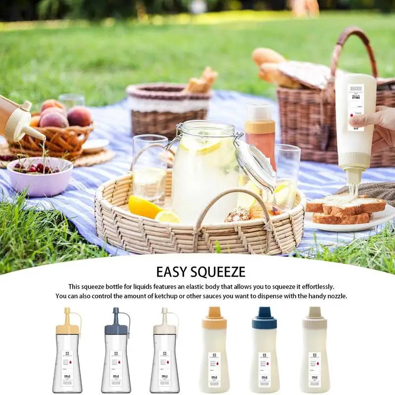 

350 мл герметичный пустой брызговик сироп для меда с пылезащитной заглушкой бутылка для жидкостей кетчуп горчичного повязки масло