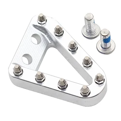 Enhanced Motorcycle Rear Brake Pedal Front End Attachment (Silver)