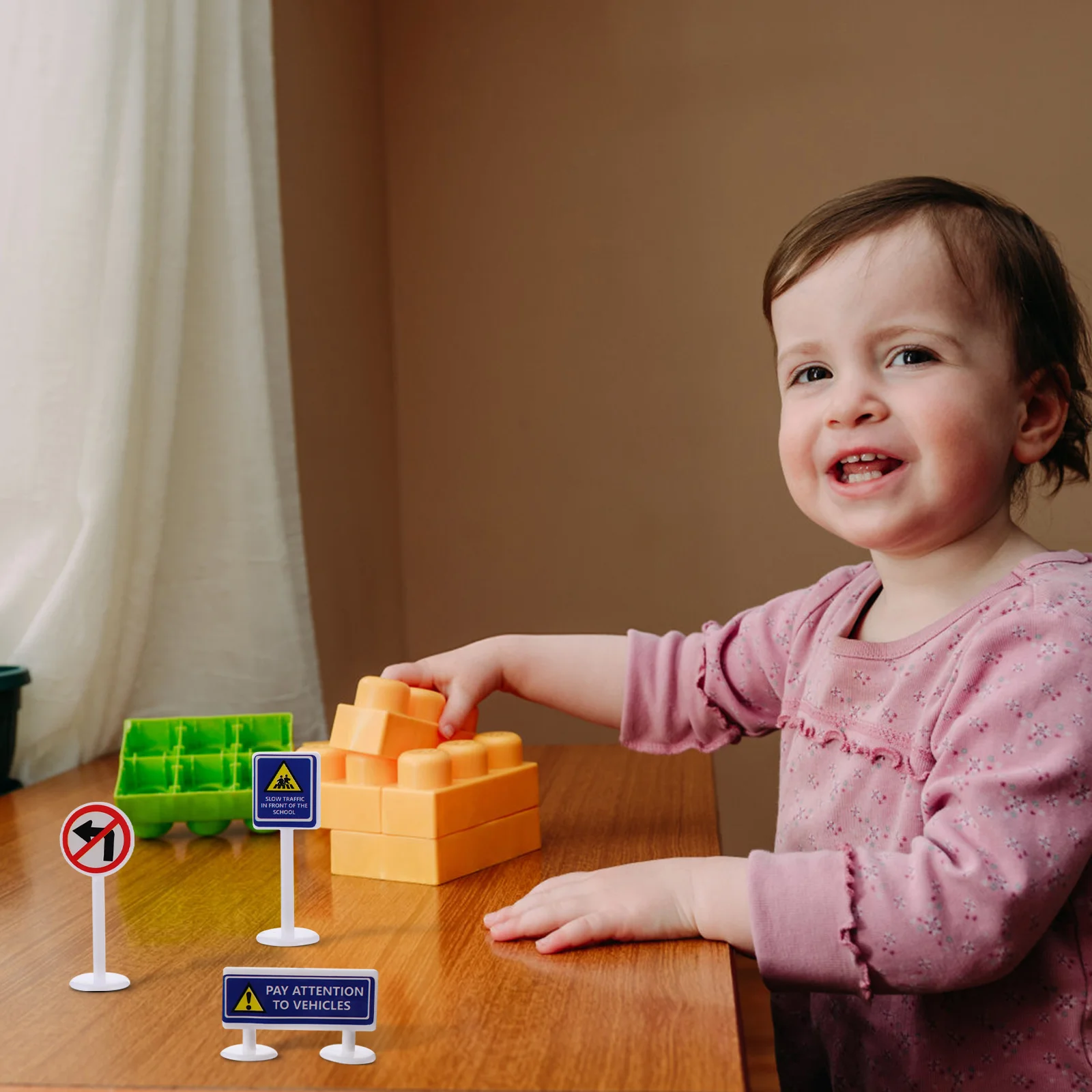 Plan Toys Traffic Signs Set 56Pcs for Children Educational