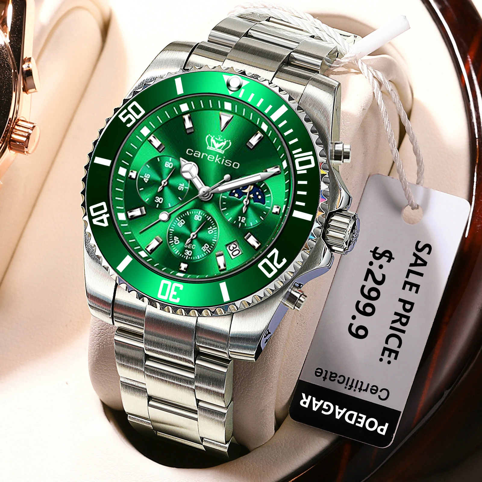 CAREKISO Men's Watches Classic Fashion Original Quartz Watch for