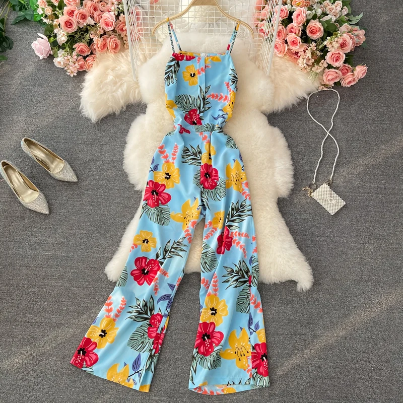 

Женский плиссированный комбинезон с воротником-стойкой одним словом, с высокой талией, облегающие, облегающие, брюки с широкими штанинами, лето, новая мода