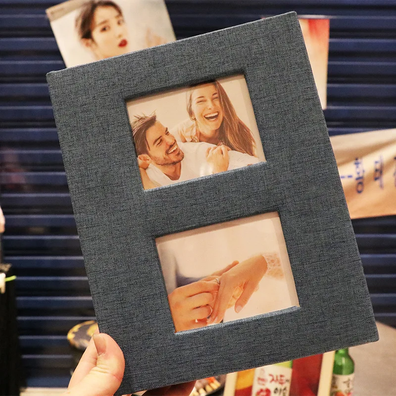 

200 6-inch photo Polaroid album Open window cloth cover album Large capacity family album