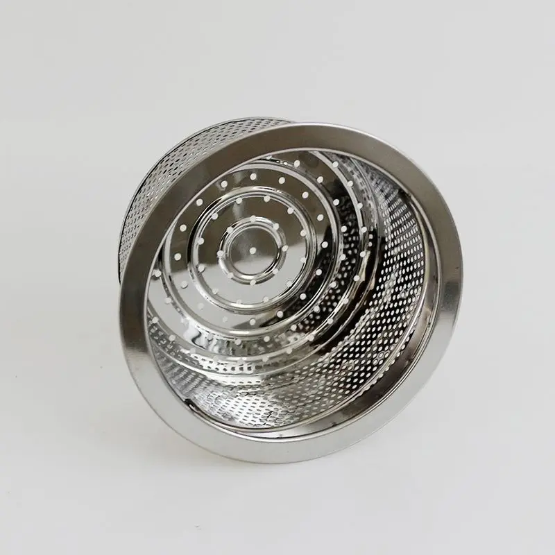 Diamter 135.5mm Sink Filter Basket 2mm Filter Hole Kitchen Sink Strainer Stainless Steel Waste Plug Drain Stopper Mesh Basket
