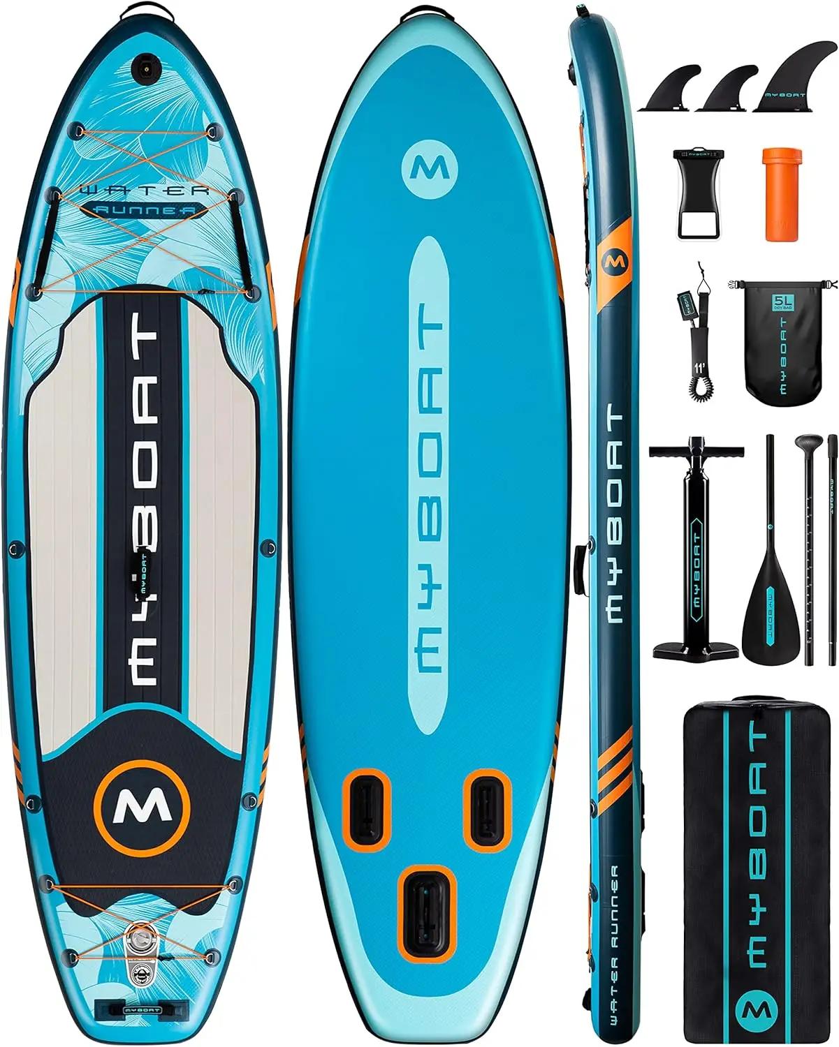 11'6"&times;34"&times;6" Paddle Board, Stand Up Paddle Board for Fishing, Sup Board with 3 Removable Fins, Dual Bungee