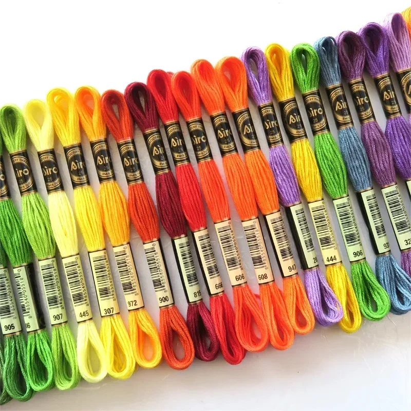 12 pieces of 8 meters polyester embroidery thread cross stitch diy handmade accessories DMC color embroidery thread