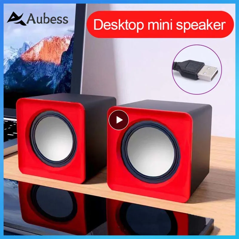 

Usb Wired Mini Computer Speaker Protable Wired Speaker Stereo Mobile Phone Subwoofer Surround Sound Players For Laptop Notebook