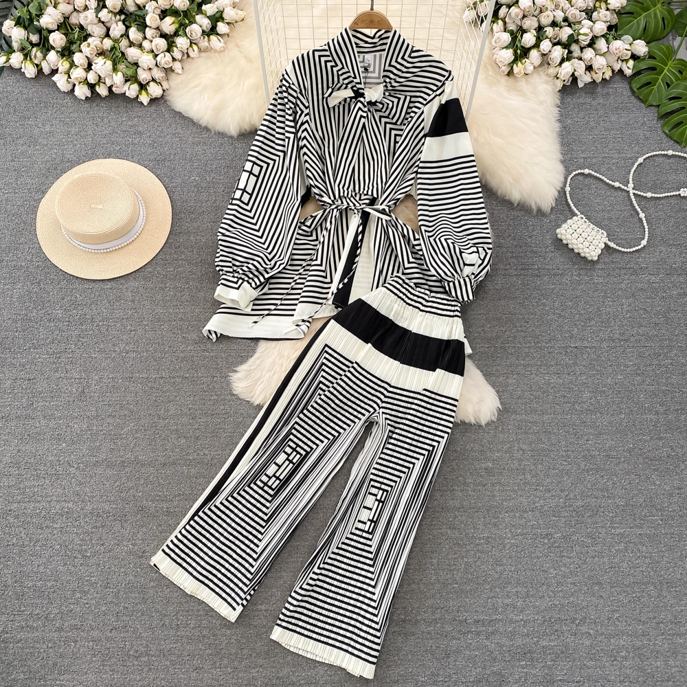 

Elegant and Chic Floral Print Casual Women Pantsuit Summer Vintage Shirts Blouses and Pants 2 Pieces Set Female Party Clothes