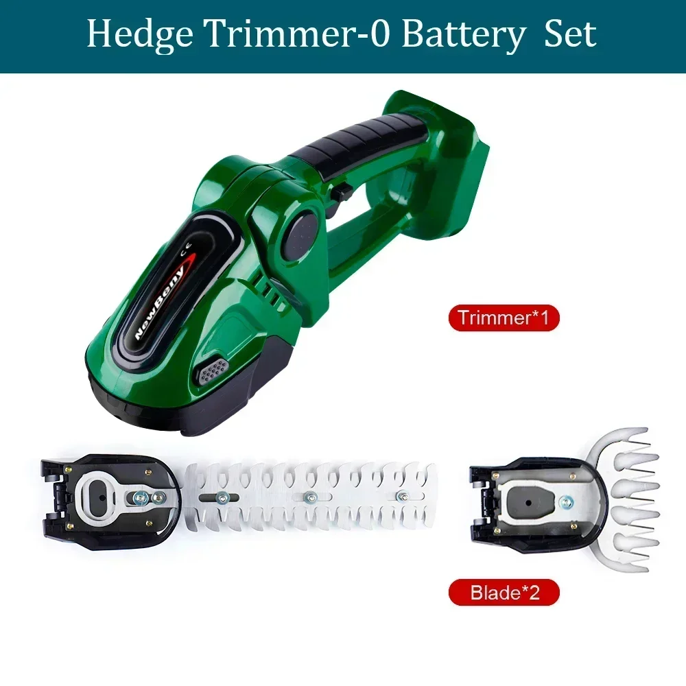 Noreter 21V 2 in 1 Electric Hedge Trimmer 20000rpm Household Lawn Mower  Garden Bush Scissors Grass Scissors Power Tool 6