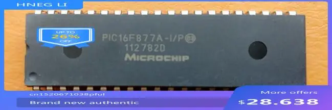 100% Nuovo Trasporto Libero Pic16F877A-I/P Dipdip40