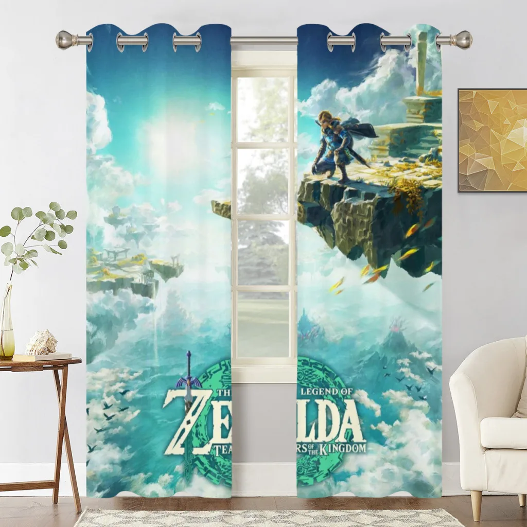 

Hot Game Zeldas Legended Window Curtains for living room bedrooms 2 pieces Aesthetic room decoration