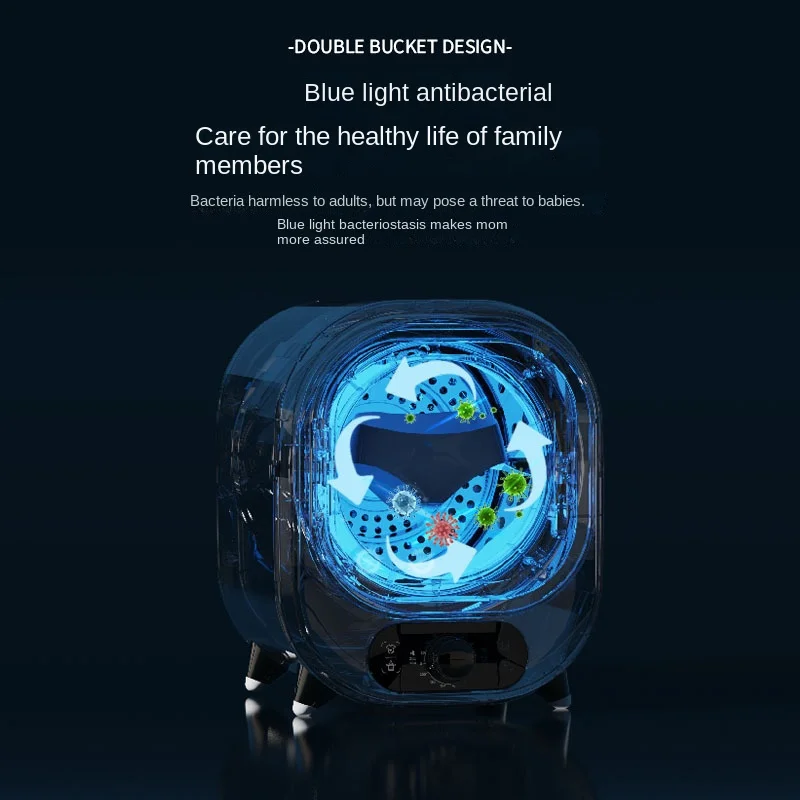 New Mini Tumble Dryer Home Dormitory Silent Underwear Air Dryer Mother Baby Small Clothes Care Machine