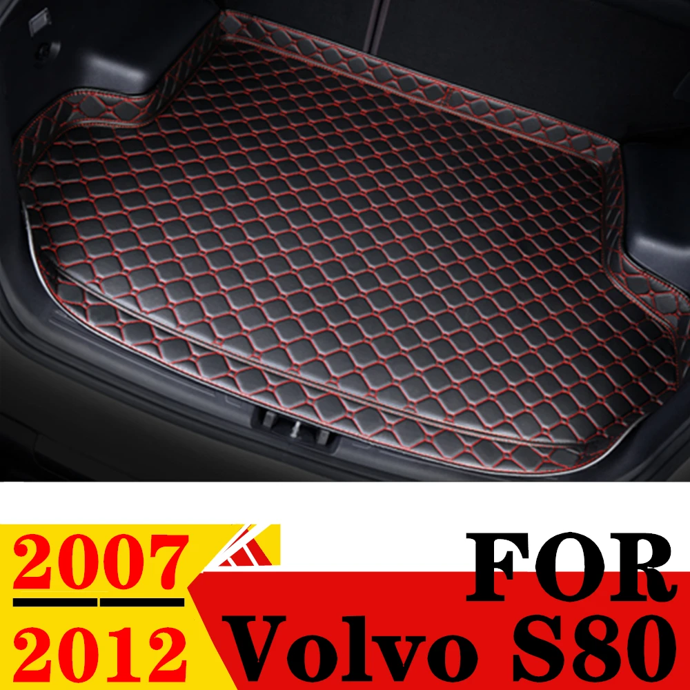 

Коврик для багажника автомобиля для Volvo S80 2012 2011 2010 2009 2008 2007, высокая сторона, Задняя подкладка для груза, поднос для багажника, коврик для багажа, защитный ковер, чехол
