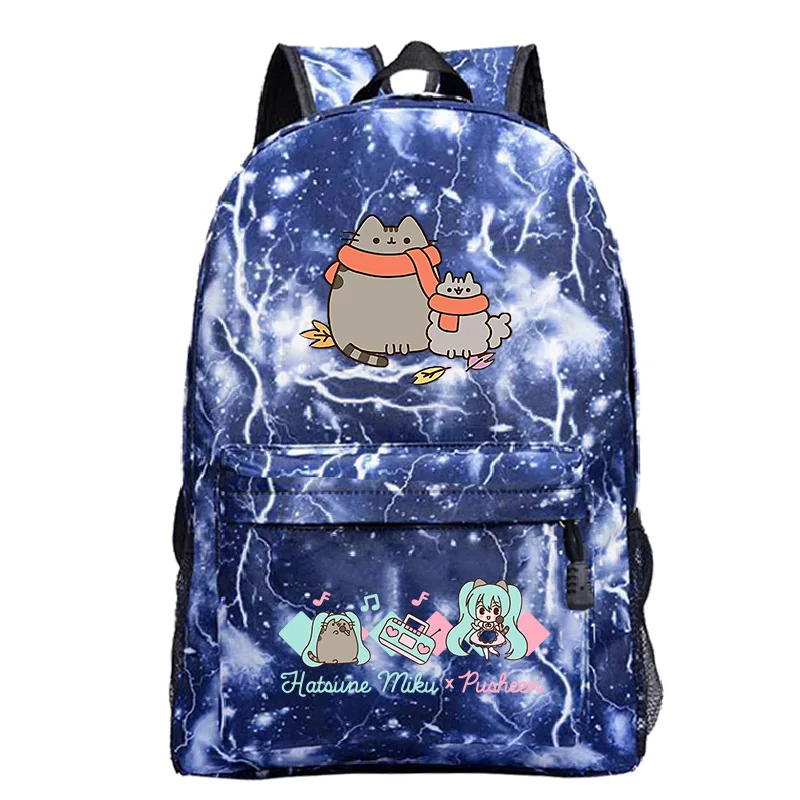 

Красочный рюкзак с мультяшным котом, детский простой ранец, студенческий рюкзак для книг для мальчиков и девочек, школьный рюкзак с 3D принтом, рюкзаки для подростков с изображением толстых джинсов и котов