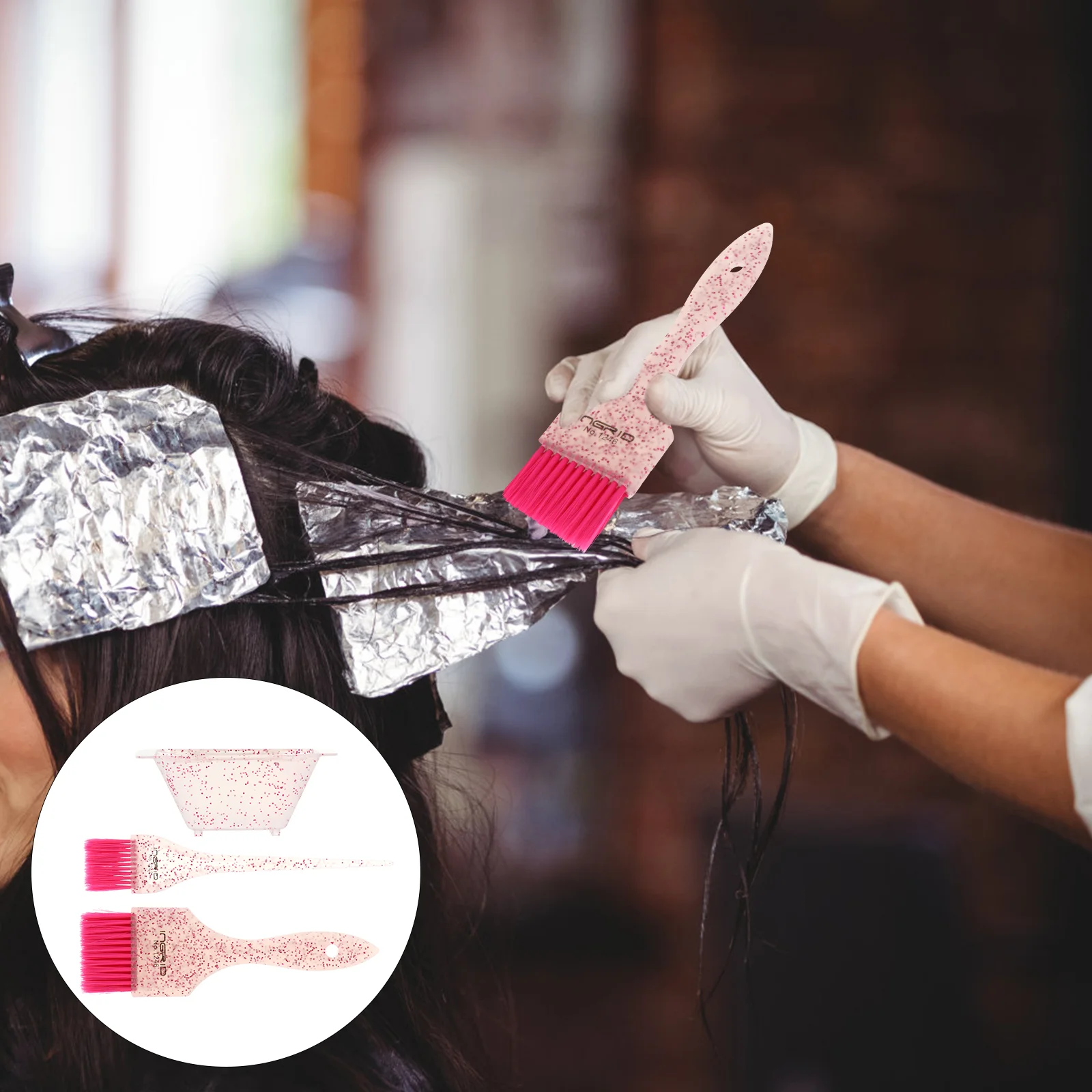 

Hair Dyeing Accessories Salon Supplies Hairdressing Brush Tint Coloring Highlighting Bowl Tool