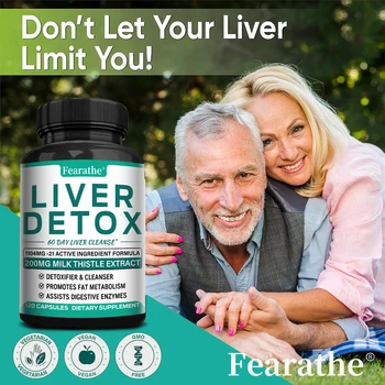 Liver Detox Supplement - 1104 Mg Per Serving - Detox, Cleanse, Digestive Enzymes, Good for Immunity, Digestion, Fat Metabolism 2