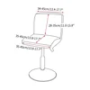 Pu Leather Bar Chair Cover Elastic All-inclusive Office Chair Slipcovers Waterproof Short Back Chairs Protector Case Home Decor 2