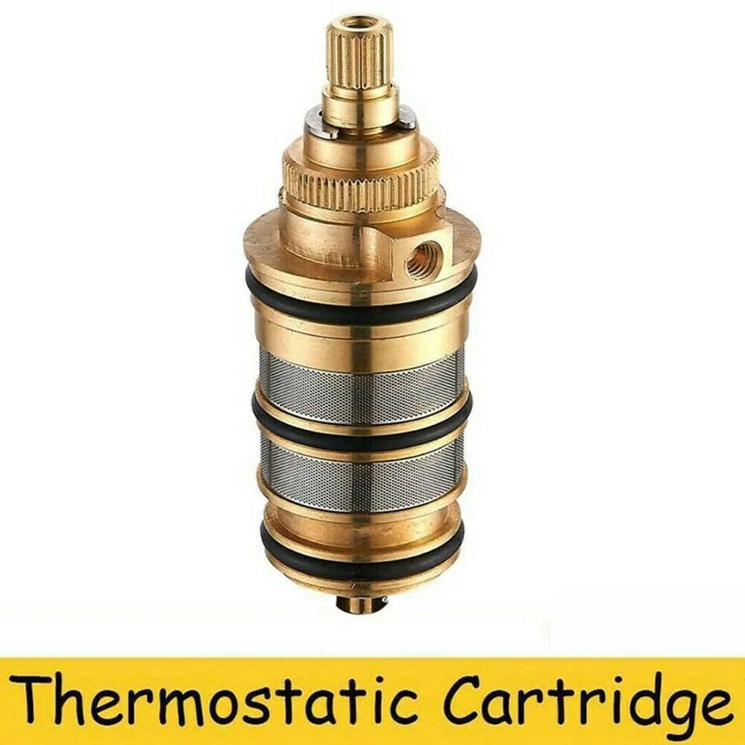Description Picture 3 of itemBrass Thermostatic Cartridge Shower Mixer Valve Fitting Replacement Repair-Kit Thermostat Mixer Tap Home Shower Mixing Valve