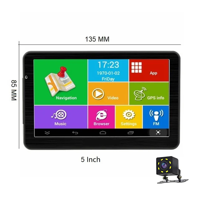 5" 7" Inch Android Quad Core 16GB Car GPS Navigation Sat Na AV-IN Bluetooth WIFI FM Transmitter Bundle Free Maps Automotive GPS car navigation Vehicle GPS Systems