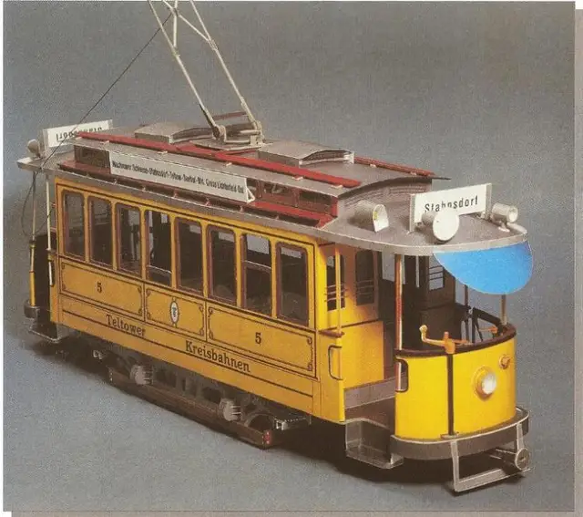 Siemens-Schuckert Tramcar 3D Paper Model DIY 1