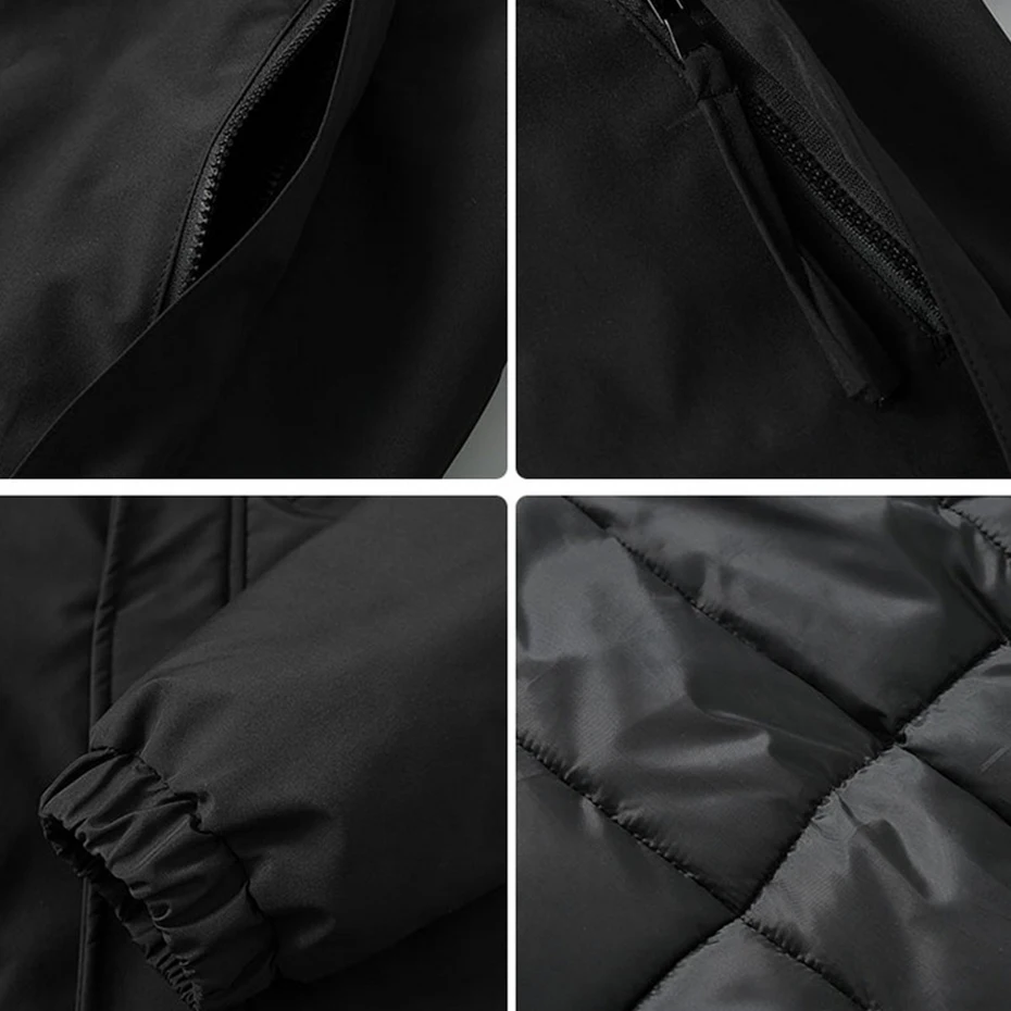 Waterproof Parkas Men Winter Thick Windbreak Jackets Plus Size 10XL 12XL Coats Fashion Casual Hooded Parkas Male Big Size 12XL 6