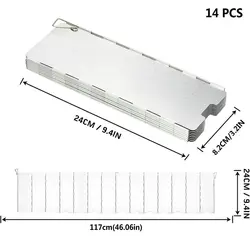 Compact Aluminum Alloy Windproof Shield for Outdoor Camping and Cooking (14Pcs)