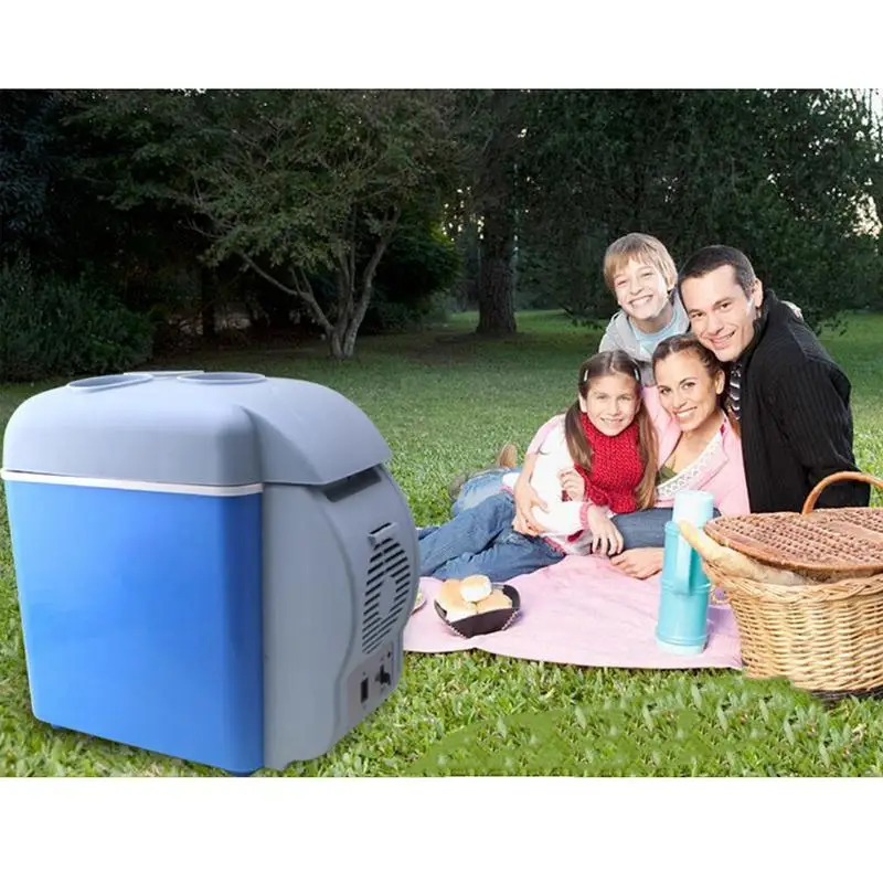 Portable refrigerator 7.5L Hot And Cold Double Use Car and Home Portable Refrigerator Cooler Warmer Outdoor Travelling Car Freezer Fridge