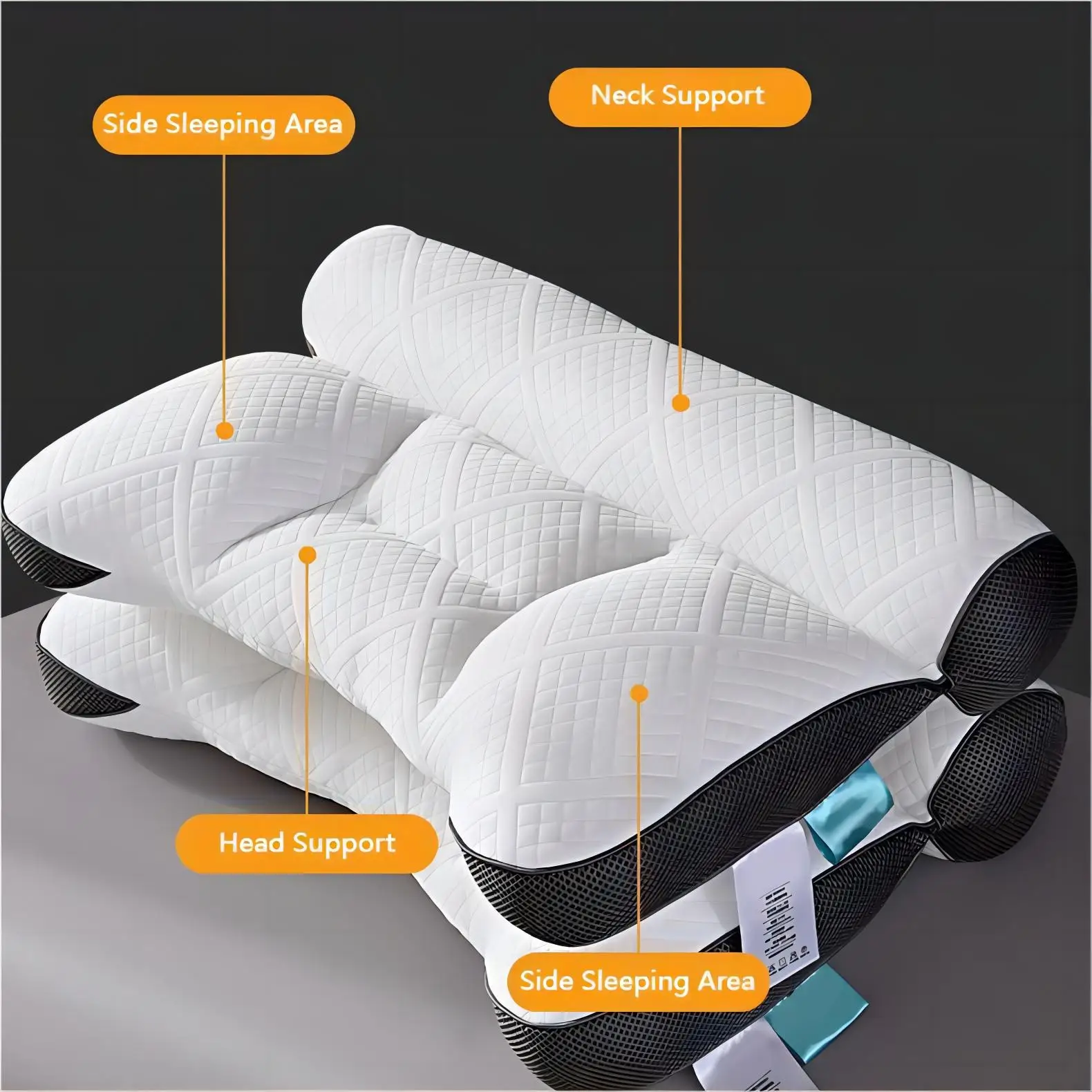 

Ultra-Comfortable Ergonomic Neck Support Pillow Protect Your Neck &Spine Relax Cervical Orthopedic Pillow for All Sleep Position