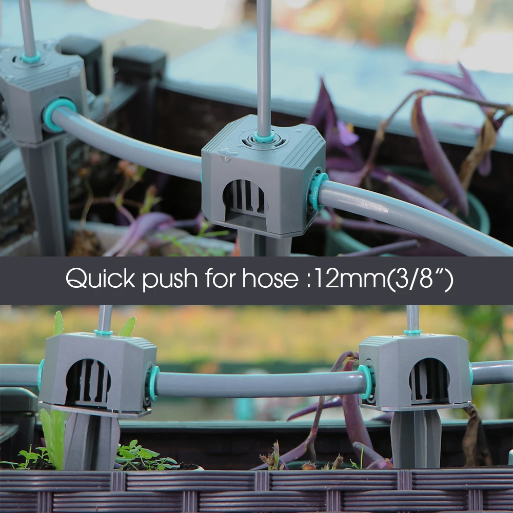 Description Picture 5 of item25-5M 12mm PE Hose Flexible Nozzle Atomized Irrigation Kit for Outdoors Gazebo Lawn Plants Mist Spray Cooling Watering System