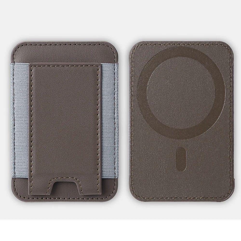 Magsafe Elastic Leather Wallet Card Holder with Card Slots