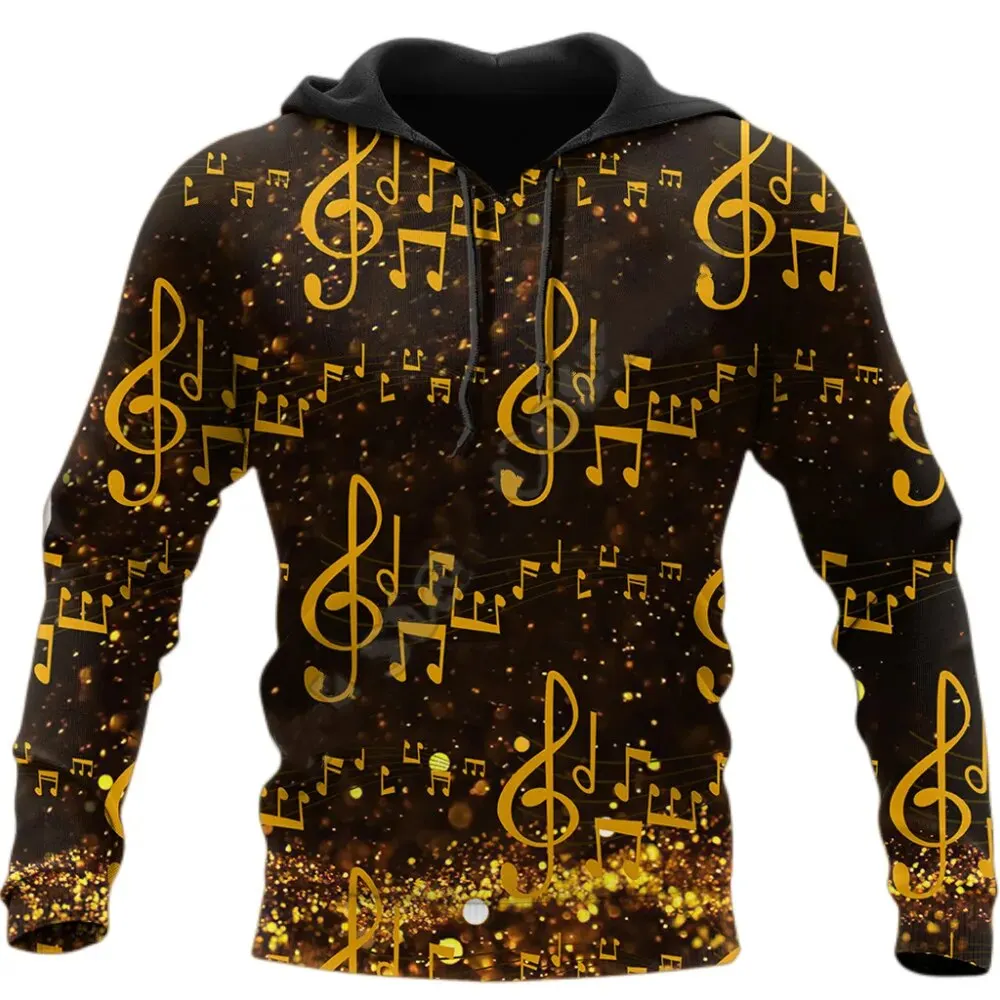 thumbnail image 1 of Nueva sudadera con capucha con estampado 3D de música y patrón de piano, nueva moda de primavera y otoño para hombre, jersey con patrón de nota musical, top de gran tamaño, 1 of 5