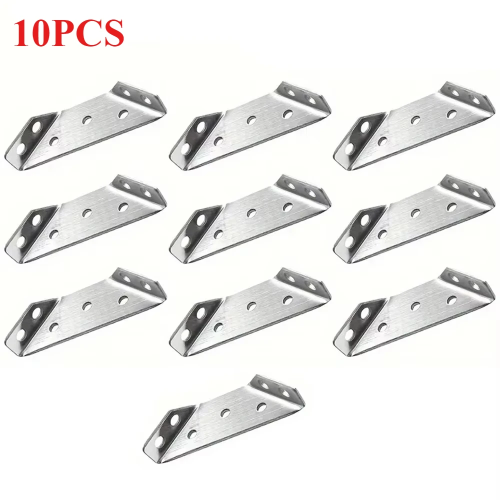 10/20pcsThickened Stainless Steel Angle Code 90 Degrees Right Angle Fixed Bracket Furniture Connectors with Screws Angle Bracket