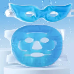 Revitalizing Gel Cooling Face Mask - Hot & Cold Therapy for Skin Firming and Relaxation (Blue Set)