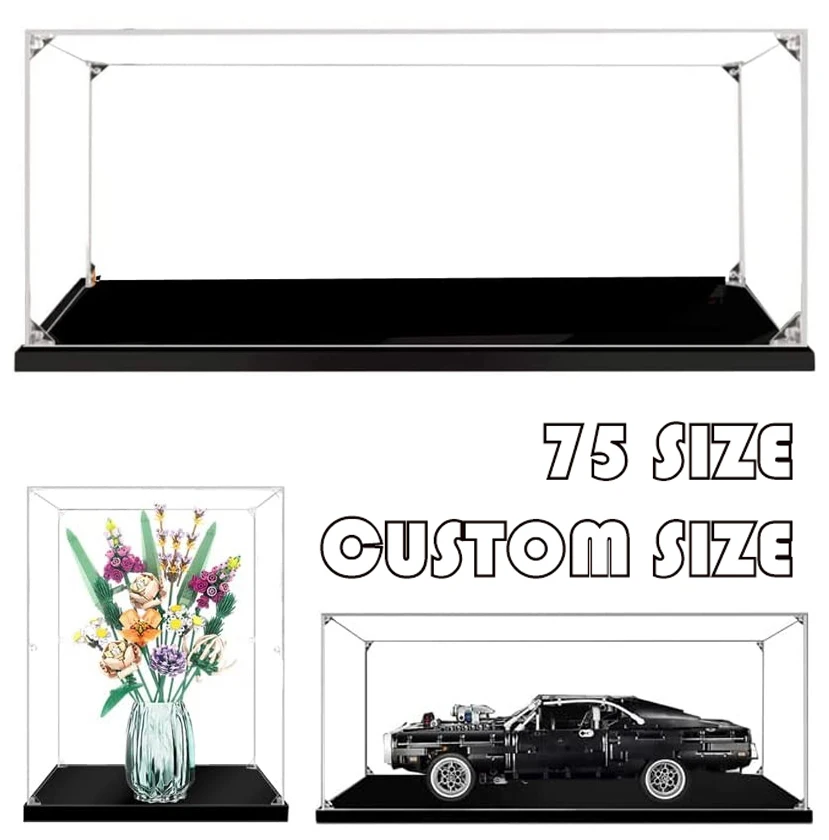 

Acrylic Clear Display Case Compatible with Lego Building,Dustproof Box Showcase for Figures,Toy,Car Model,BlindBox Organizer