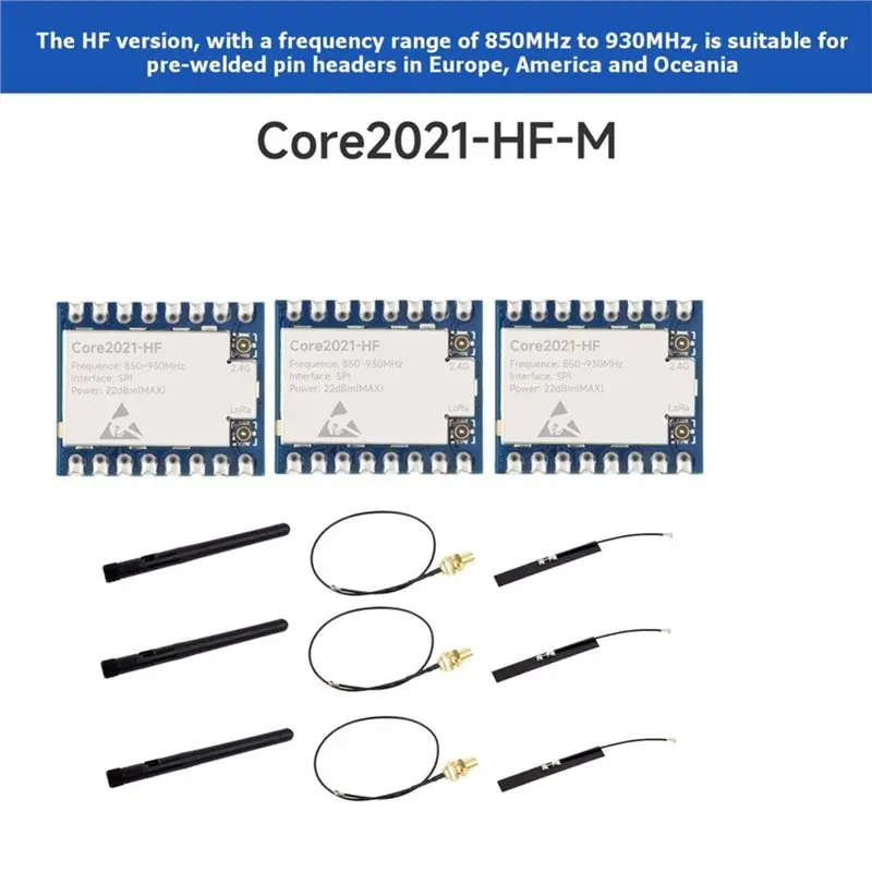 FEDI-스마트 홈 Lorawan Lora 듀얼 밴드 모듈 3PCS Core2021- Core2021 LR2021 850Mhz-930Mhz 저전력 다중 프로토콜 Iot