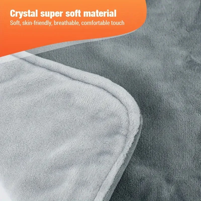 Electric Foot Heating Pad Washable Feet Warmer Household Soft Plush Thermal Blanket Foot Warming Mat for Home Office Bedroom