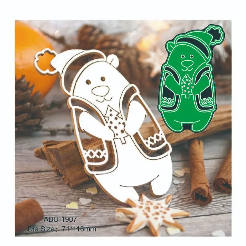 

Новинка 2022 металлические пресс-формы медведи в одежде и шляпах Скрапбукинг бумажный Нож Форма лезвие перфоратор трафареты