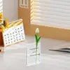 Glass Book Vase Acrylic Clear Book Shaped Unique Vase Artistic And Cultural Flavor Home Decor Products Creative Shaped For Home 2