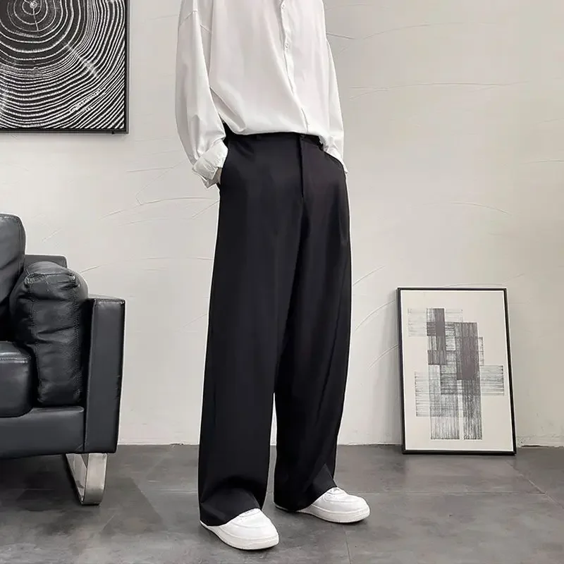 Tressed Men's Summer Pants Wide Leg Slim Fit Plus Big Size Male Suit Trousers Stylish Spring Clothes Fabric Up Luxury New In