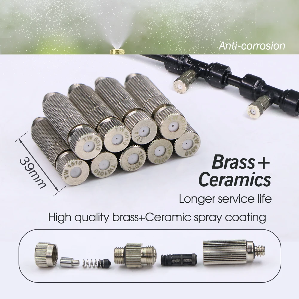 Pressure Washer Nozzle Garden Sprayer Nozzles Garden Irrigation Nozzle 3/16" 0.1-0.8mm High-pressure Misting Nozzle