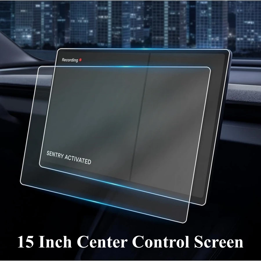 For Tesla Model 3 2024 15-inch Touch Screen Protector Cover Model 3  Highland 8-inch Rear Row Display Tempered Glass HD Accessory - AliExpress