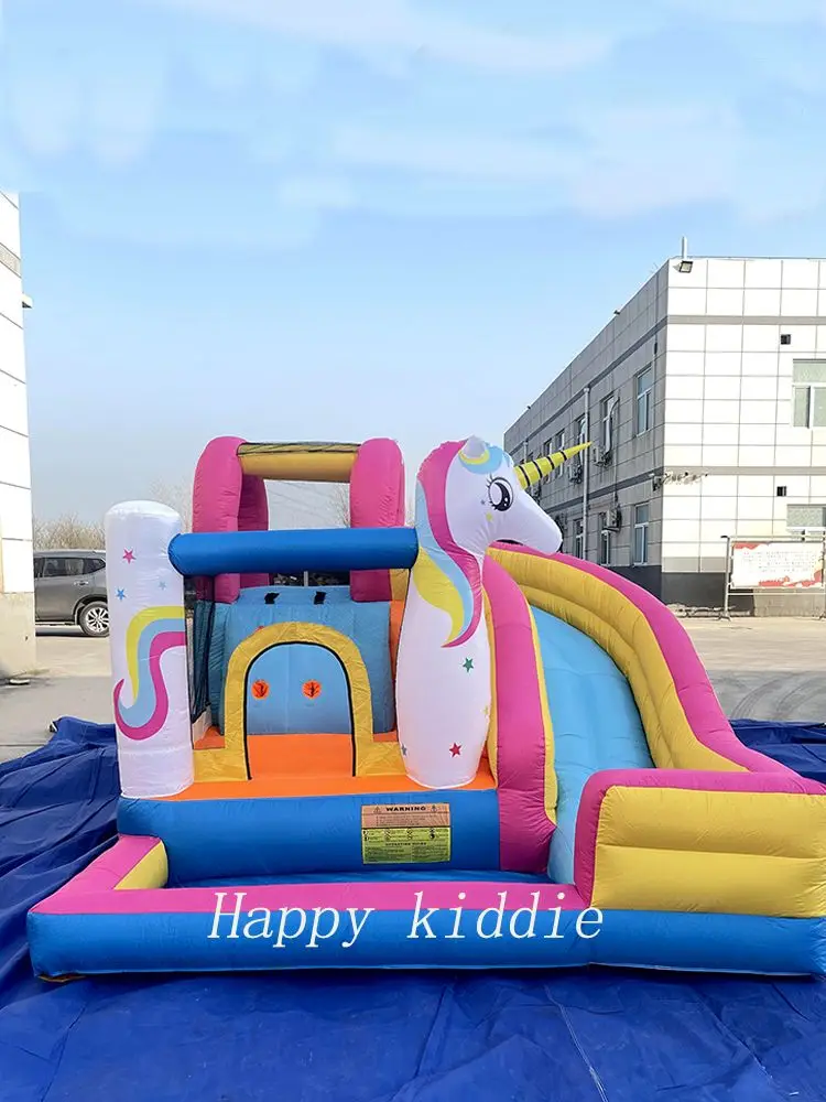 

Надувной домик для прыжков на заднем дворе с единорогом 10X8,3 фута, водная горка для детей от 2 до 8 лет