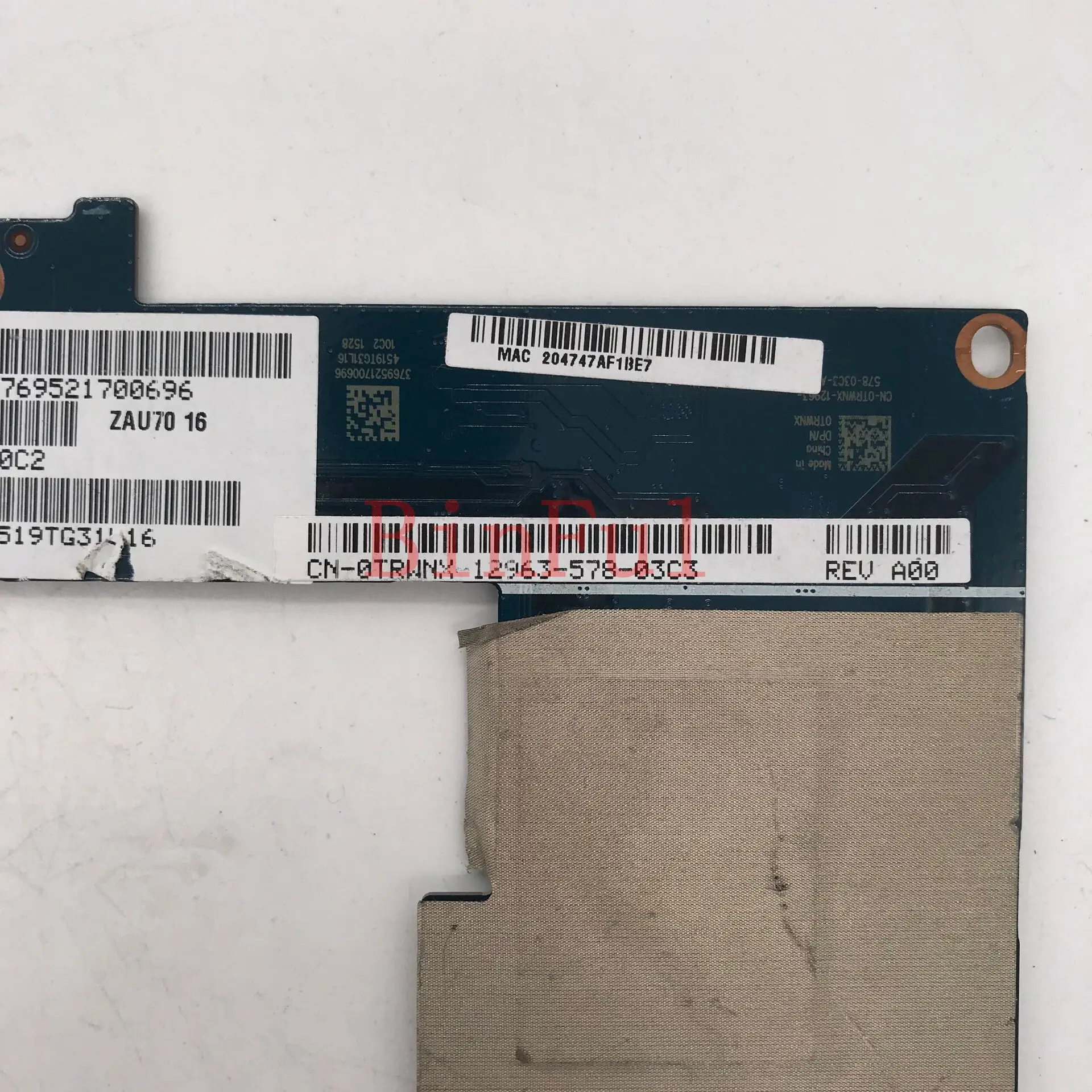 Cn0trwnx 0trwnx Cn-0jrwnx 0jrwnx 13 Jrwnx para Dell 7350 Laptop Motherboard Zau70 La-b331p com Sr23q M5y71 Cpu 8gb 100 Testado - Imagem 2