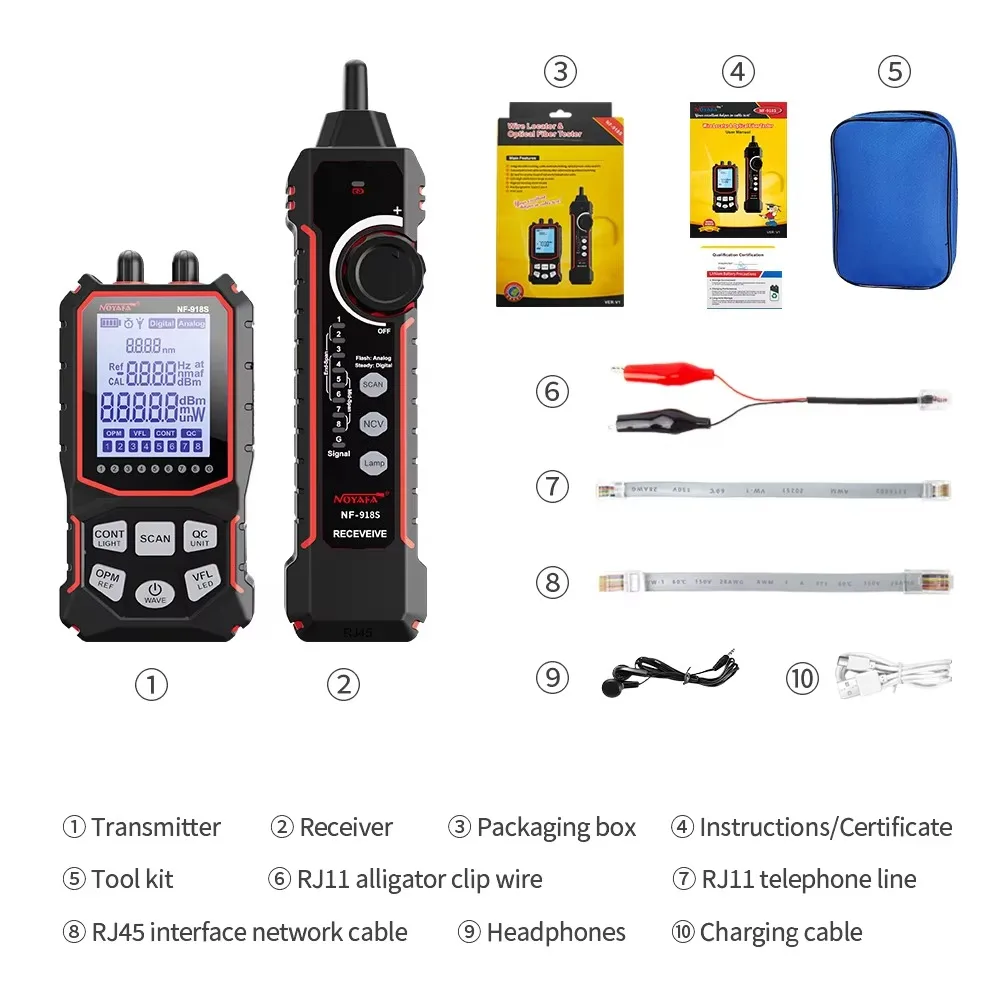 노야파 OEM NF-918S 2-in-1 광케이블 테스터 OPM VFL POE
