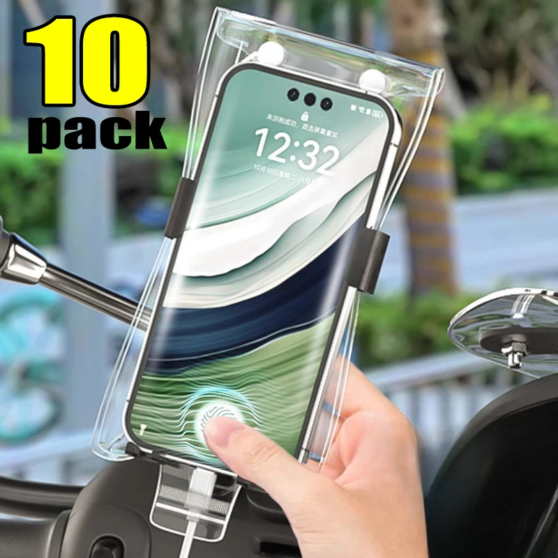 Transparent Rainproof Phone Pouch with Charging Port - Touch Screen Protector Cover Bag