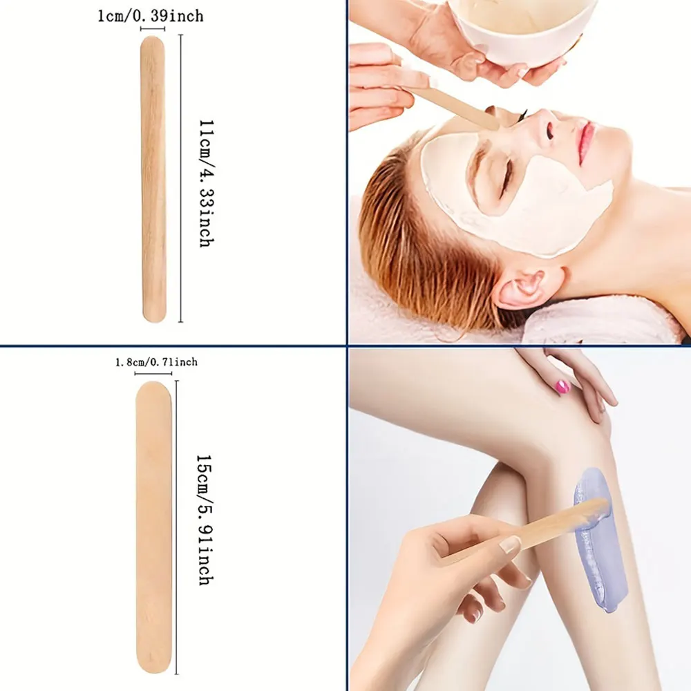 Woman Wooden Body Hair Removal Wax Sticks Disposable