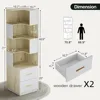 71" Tall Bookcase, Reversible Modern Bookshelf DIY Design with Baffle, L Shaped Freestanding Wood Corner Display Rack for Home O 2