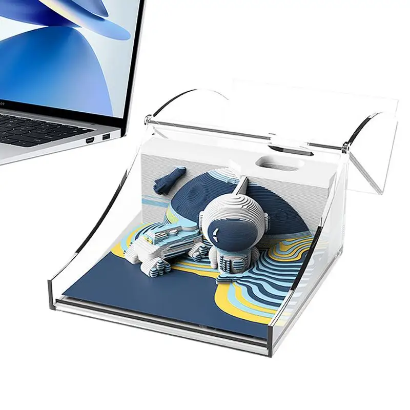 

Self-Stick Memo Pad Notes Space Theme Tear-Away Paper Eye Protection Sticky Notes Innovative 3D Memo Pad For Offices Home School