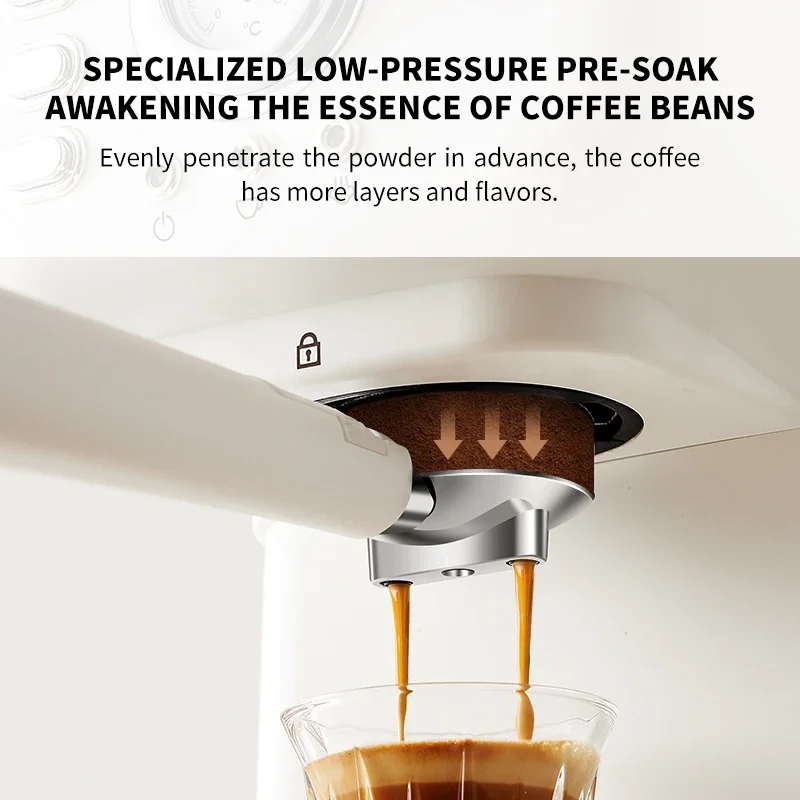 20 Bar Electric Coffee Machine Italian Semi-automatic Professional Expresso Coffee Maker Office Small Coffee Machines 220V 3
